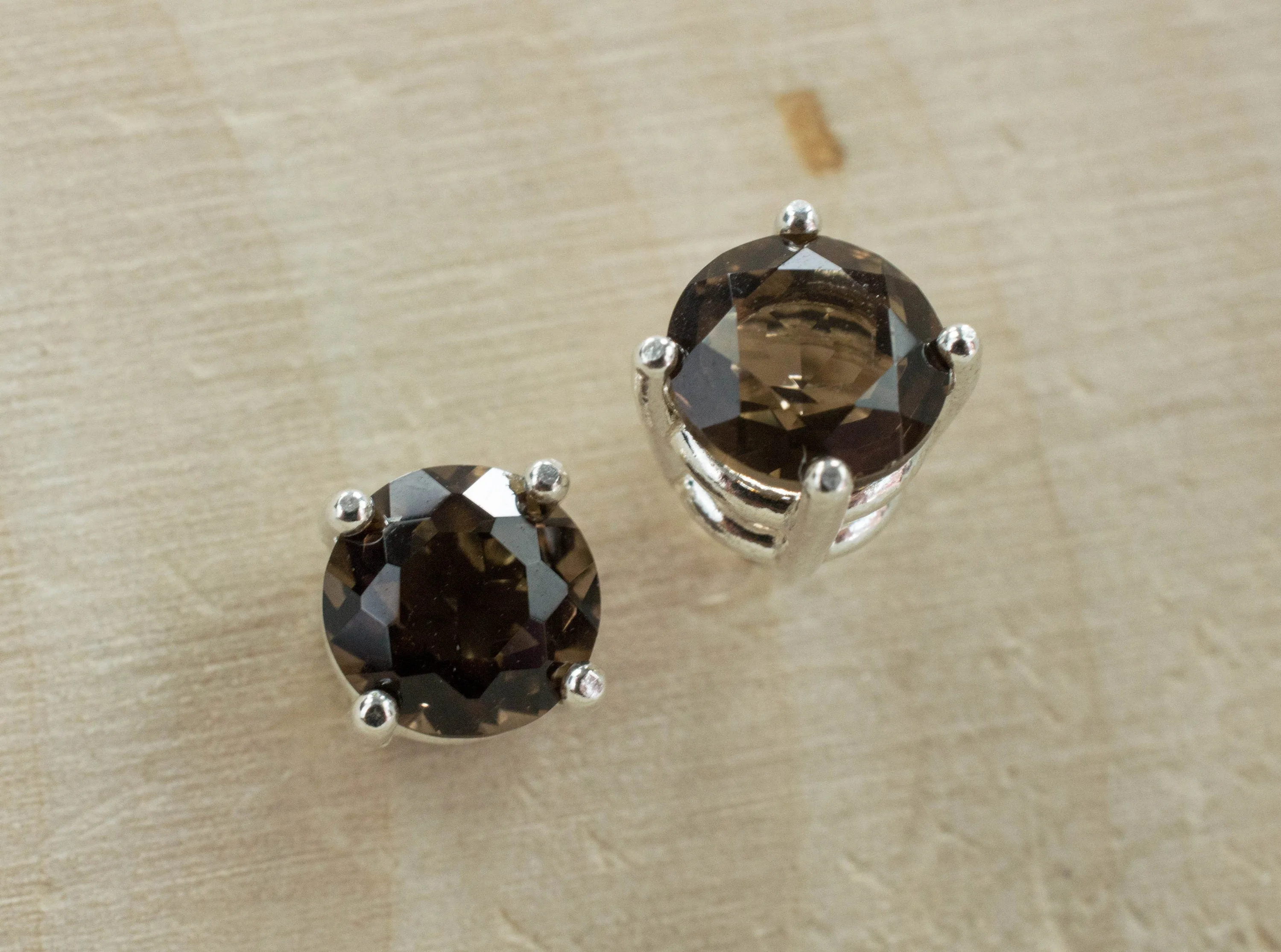 Smoky Quartz Earrings; Genuine Untreated USA Quartz