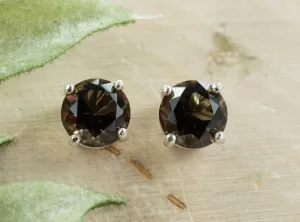 Smoky Quartz Earrings; Genuine Untreated USA Smokey Quartz