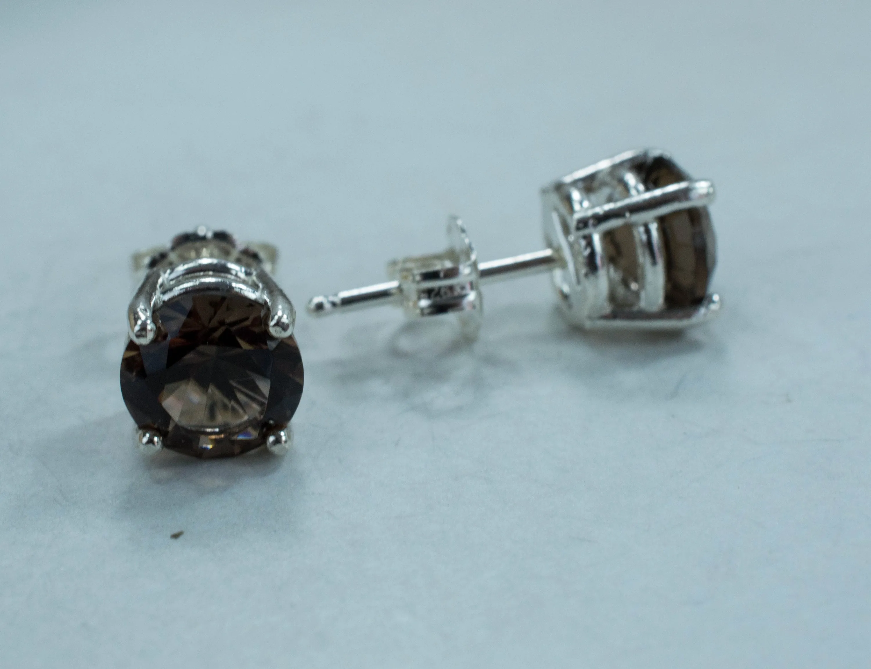Smoky Quartz Earrings; Genuine Untreated USA Smokey Quartz