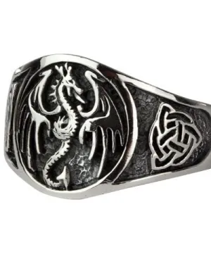 STAINLESS STEEL DRAGON RING