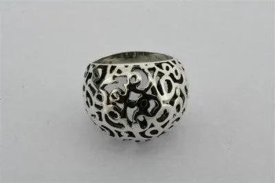 swirl bubble signet ring