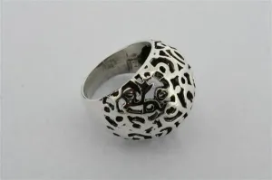 swirl bubble signet ring