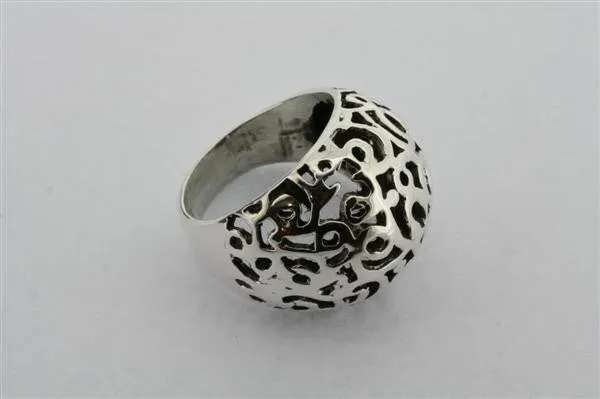 swirl bubble signet ring