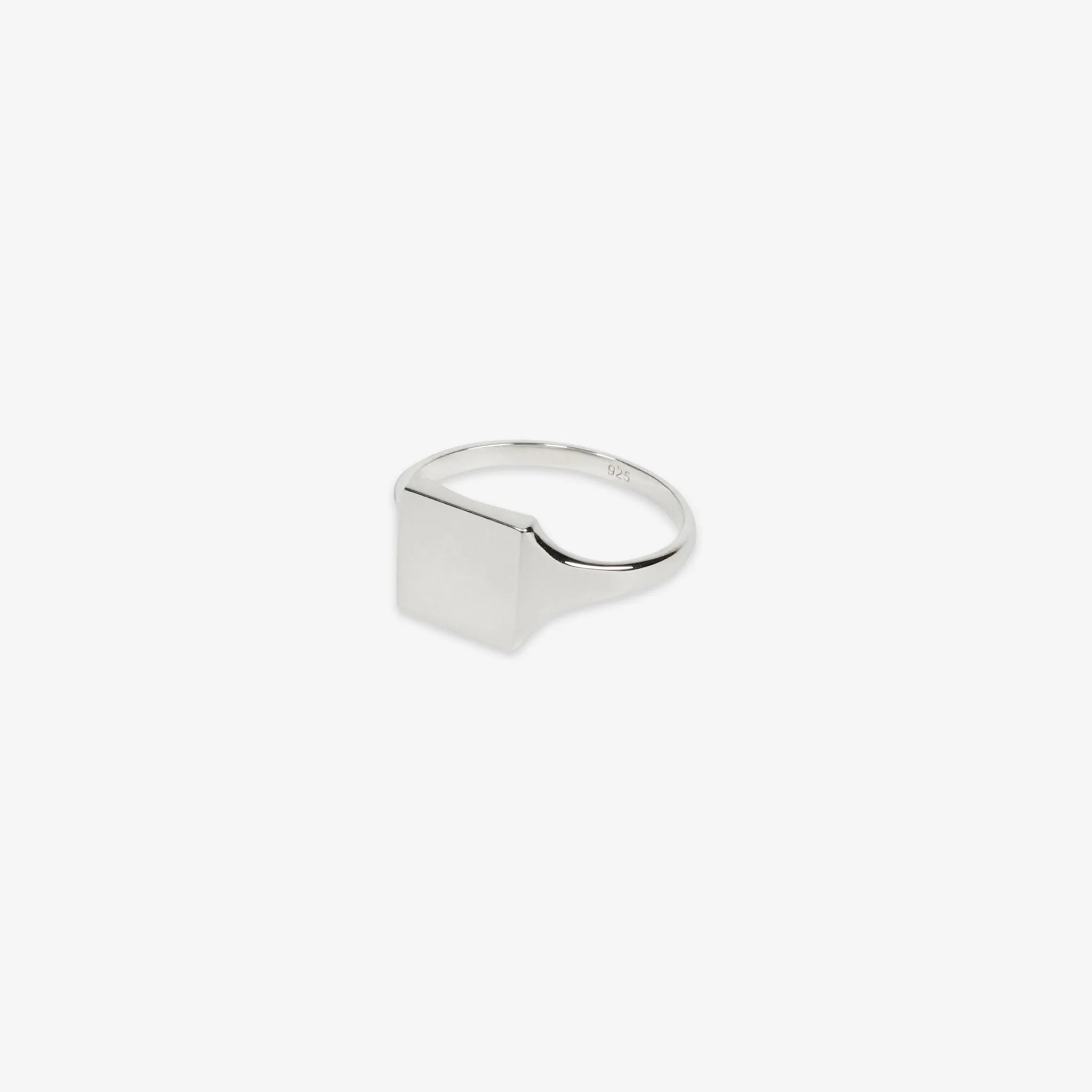 Type 011 Slim Square Signet Silver