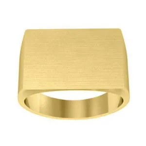 Wide Rectangular Signet Ring for Men - 19mm x 12mm
